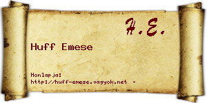 Huff Emese névjegykártya